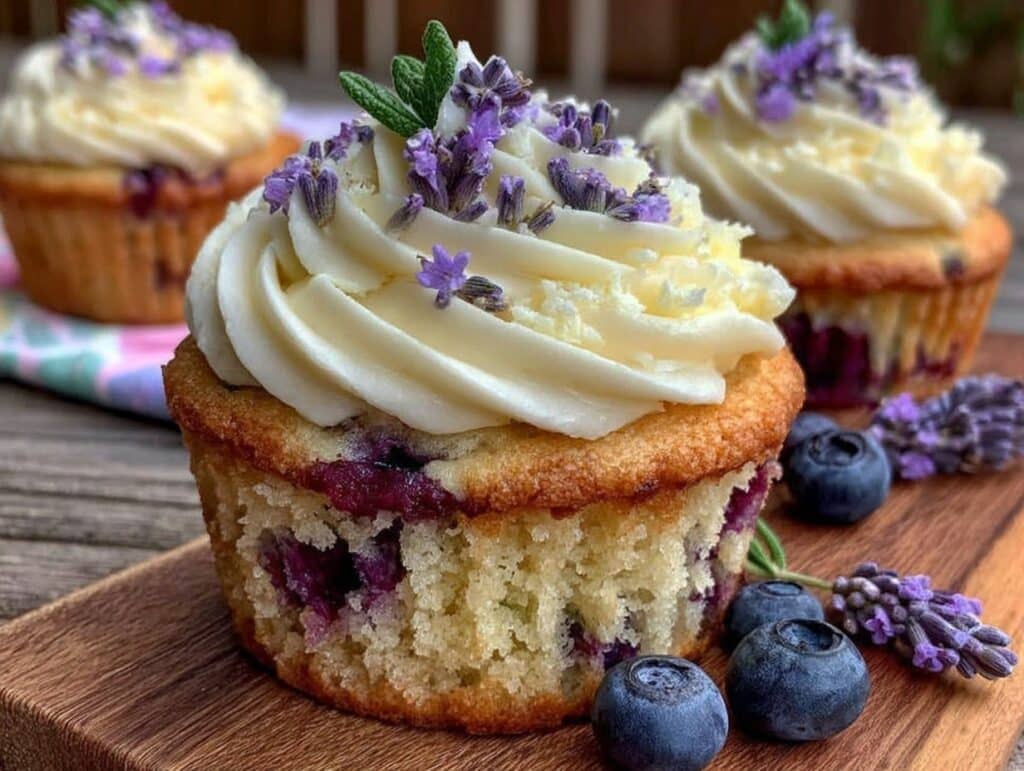 Blaubeer-Lavendel-Cupcakes - featured image