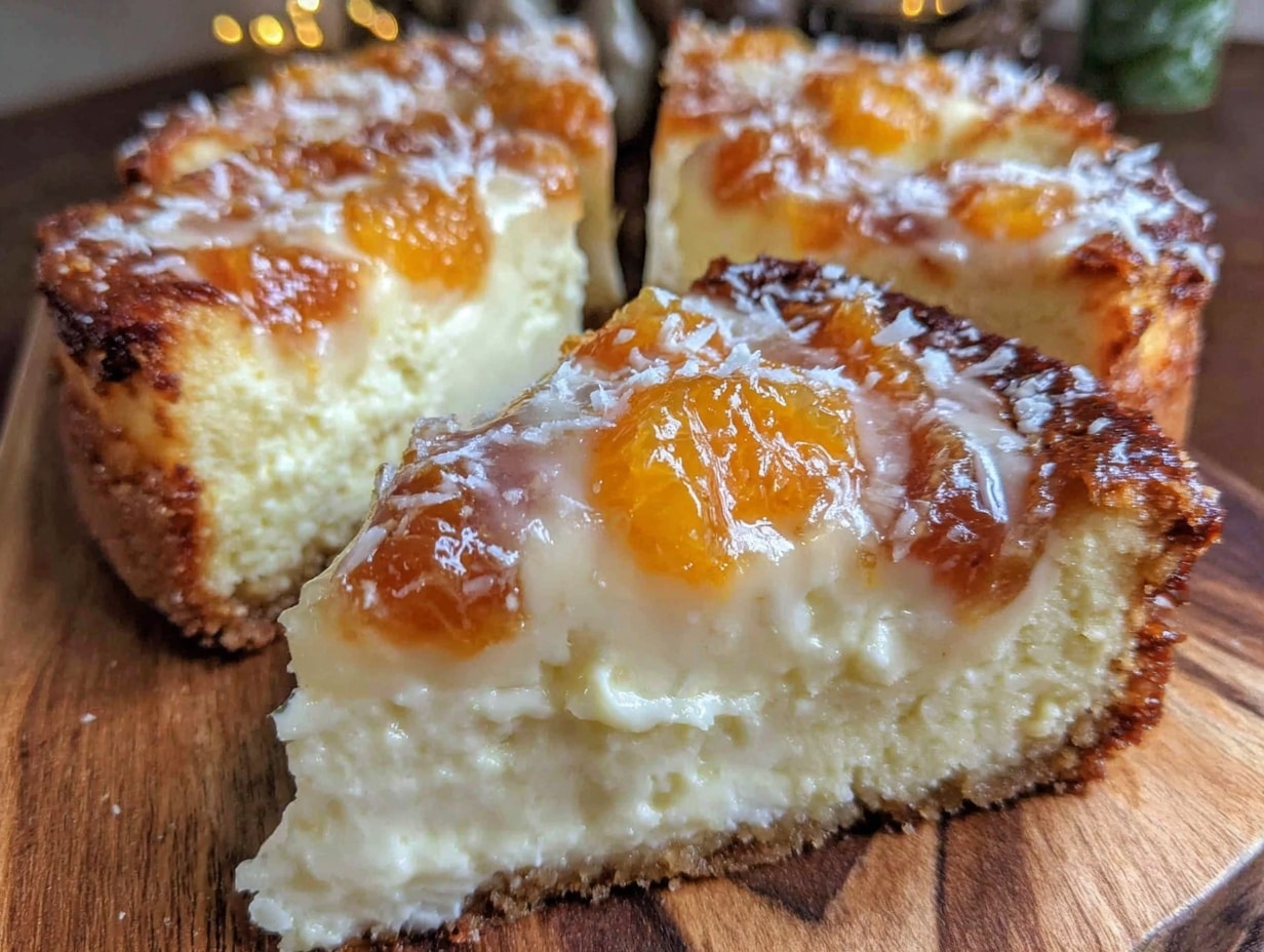 cremiger Käsekuchen mit Mandarinen preparation steps