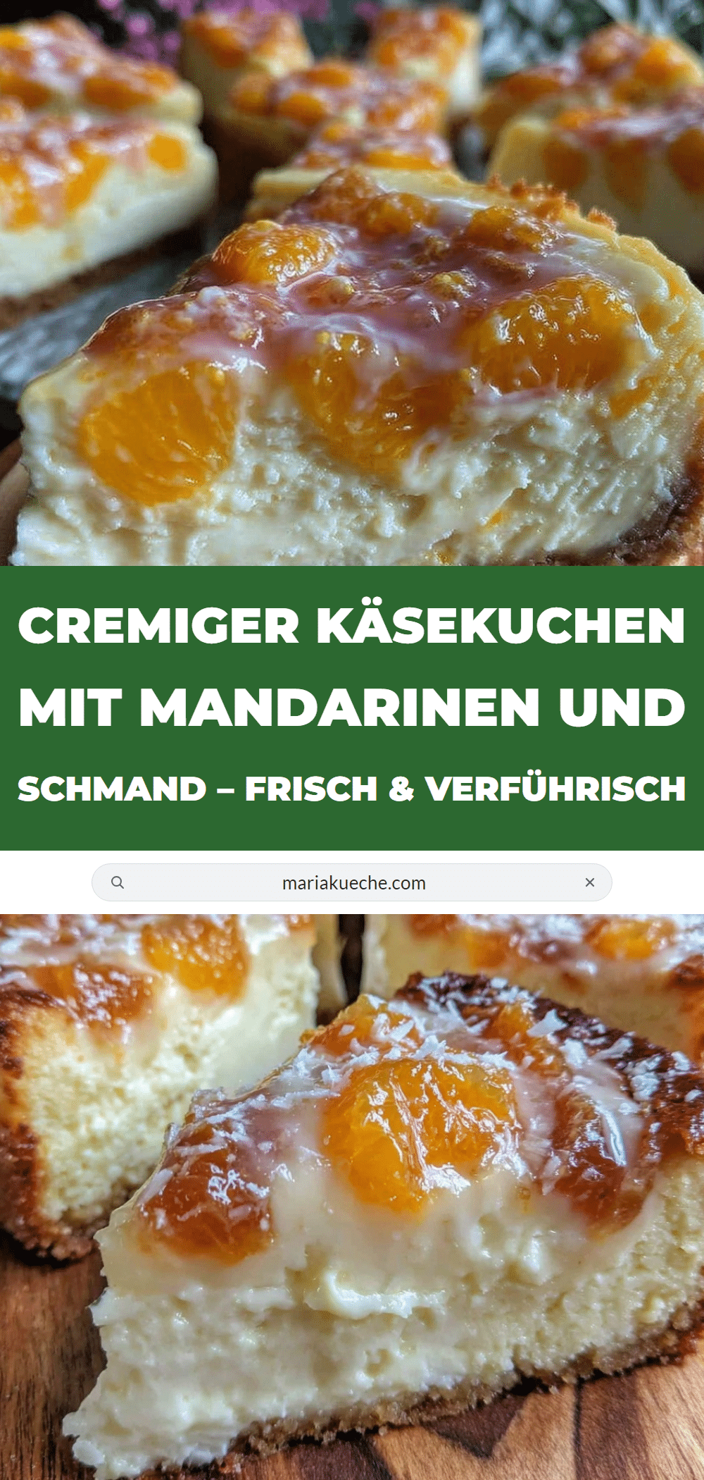 cremiger Käsekuchen mit Mandarinen recipe