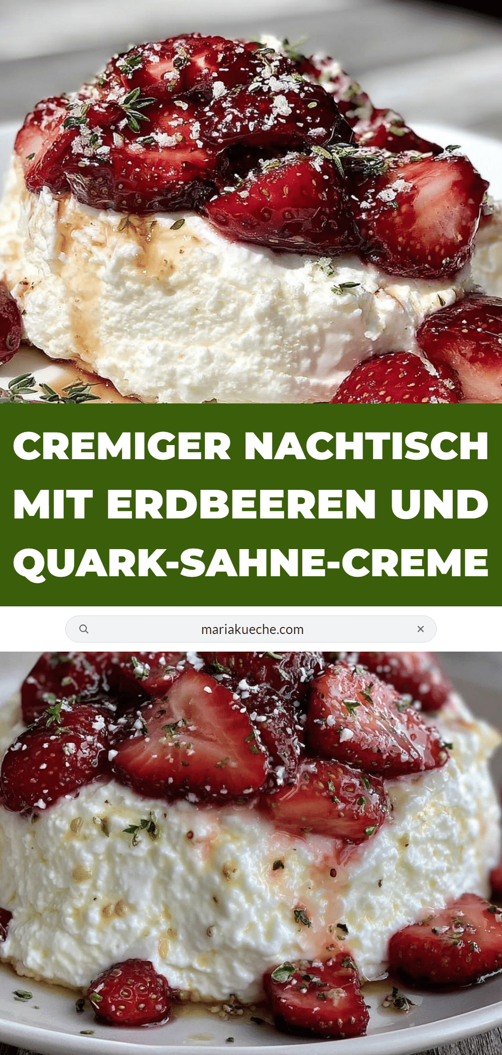 cremiger Nachtisch mit Erdbeeren und Quark-Sahne-Creme recipe