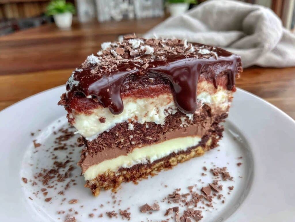 Dreischicht-Schokoladen-Mousse-Torte - featured image