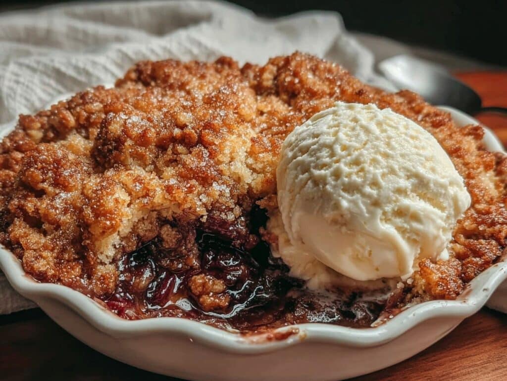einfacher rhabarber-crumble - featured image