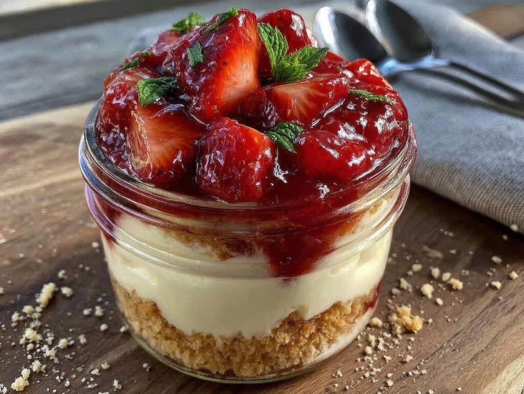 Erdbeer-Mascarpone-Dessert im Weckglas - featured image