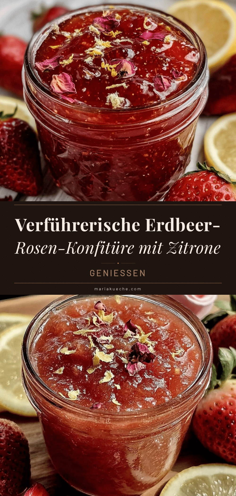 Erdbeer-Rosen-Konfitüre recipe