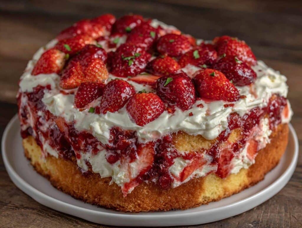 Erdbeer-Sahne-Herztorte - featured image