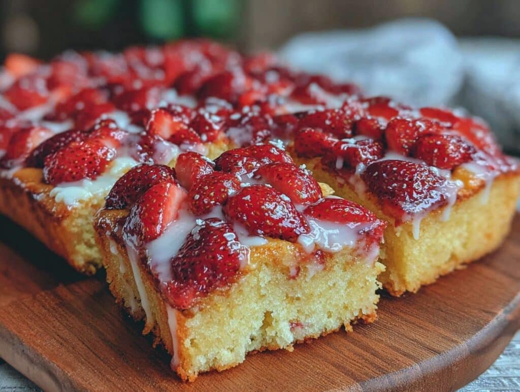 Erdbeerkuchen vom Blech - featured image