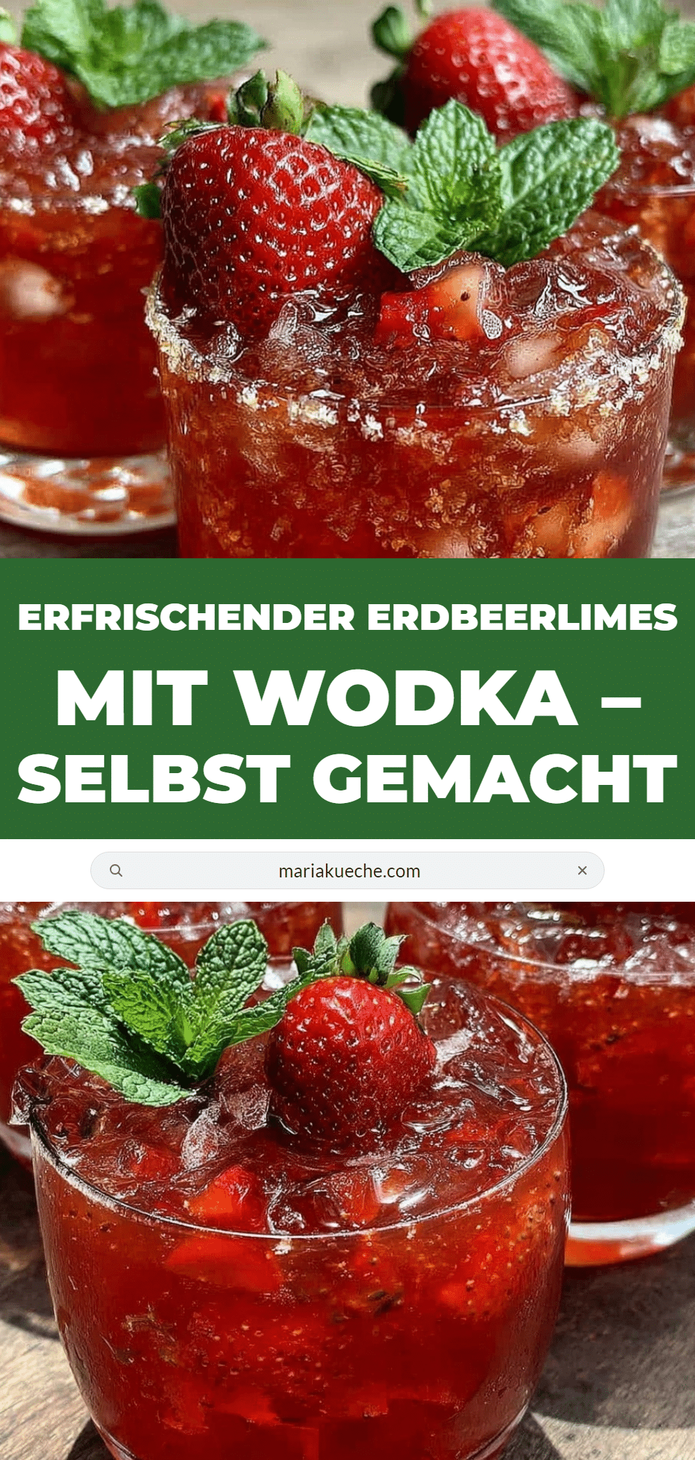 Erdbeerlimes mit Wodka recipe