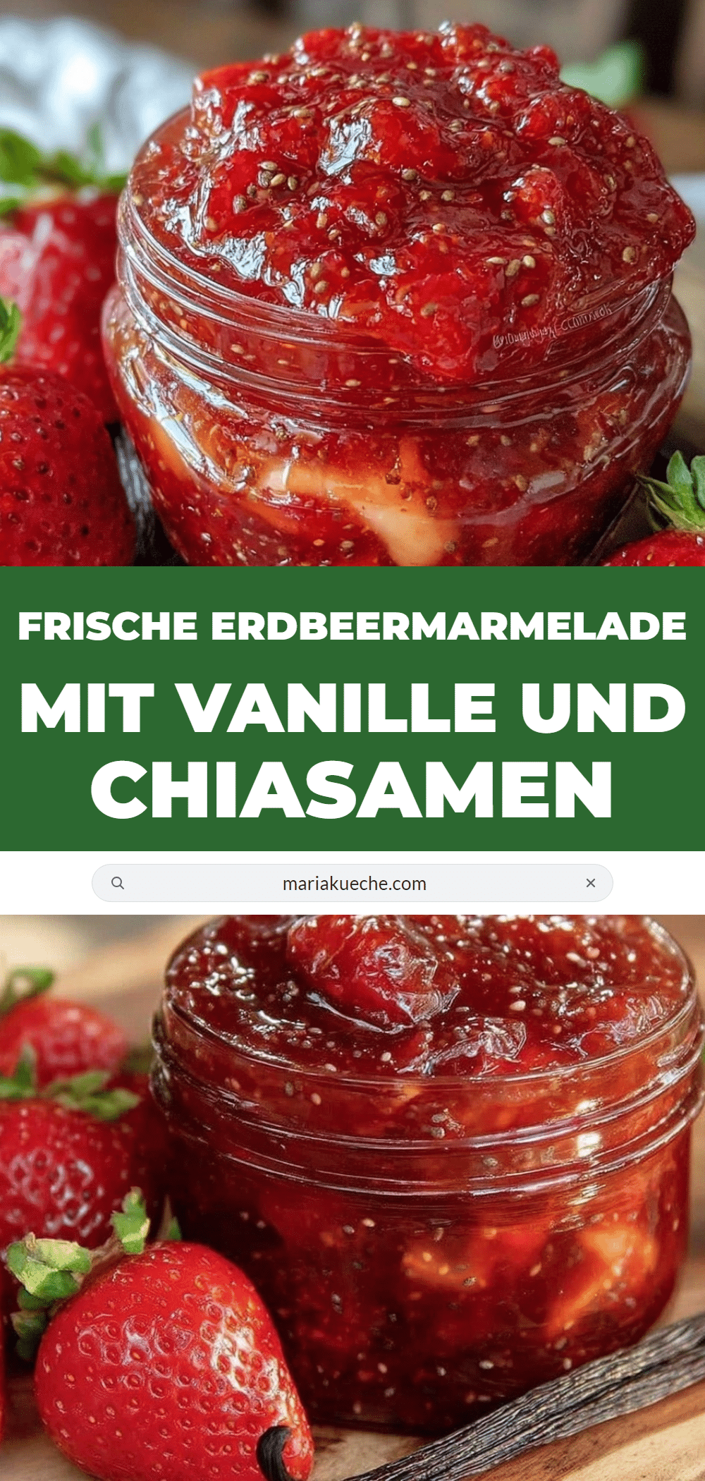 Erdbeermarmelade mit Vanille und Chiasamen recipe