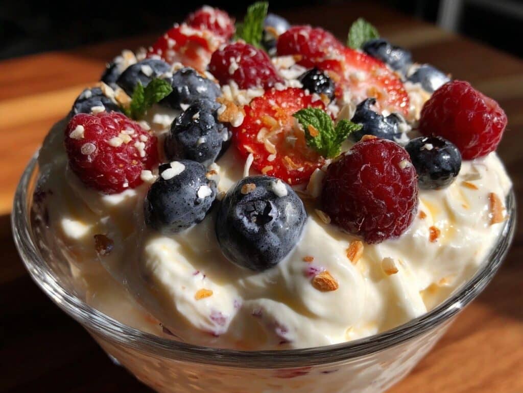 frisches leichtes quark-dessert - featured image