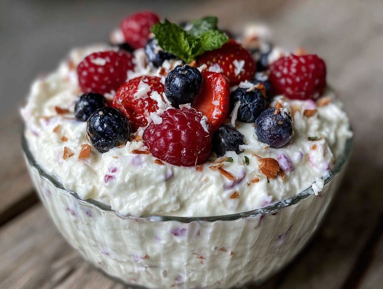 frisches leichtes quark-dessert preparation steps