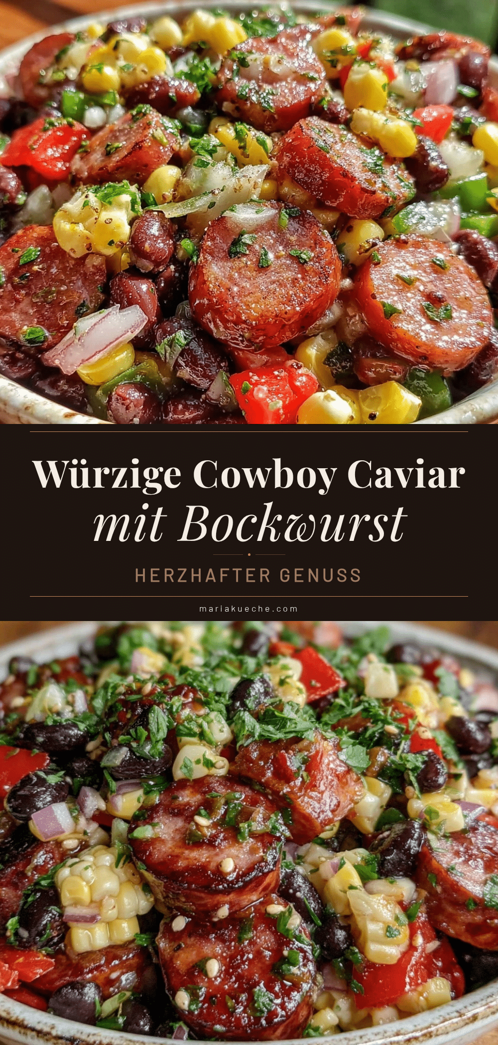 German Cowboy Caviar mit Bockwurst recipe