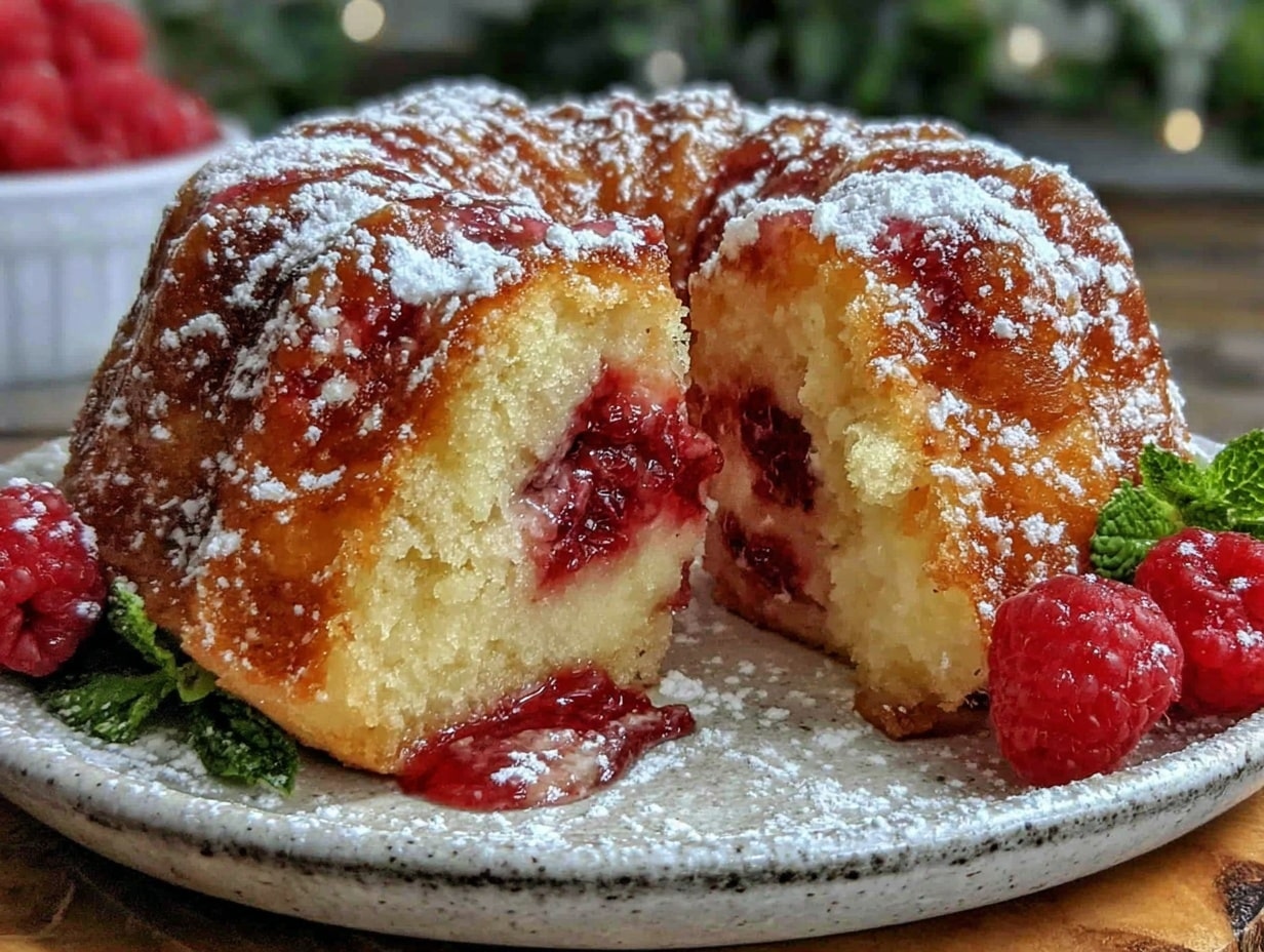 Himbeer Rührkuchen preparation steps
