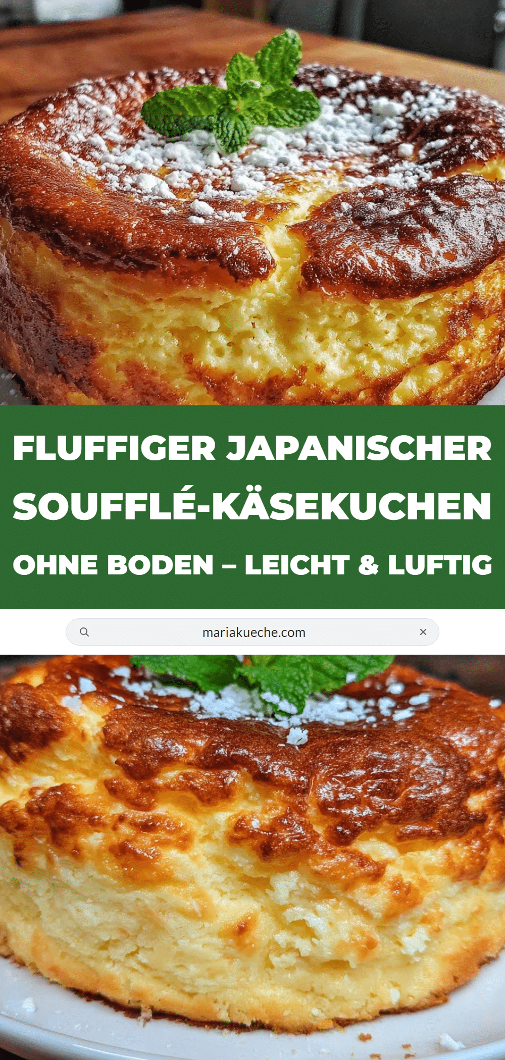 japanischer Soufflé-Käsekuchen ohne Boden recipe