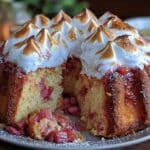 klassischer rhabarberkuchen mit baiserhaube - featured image