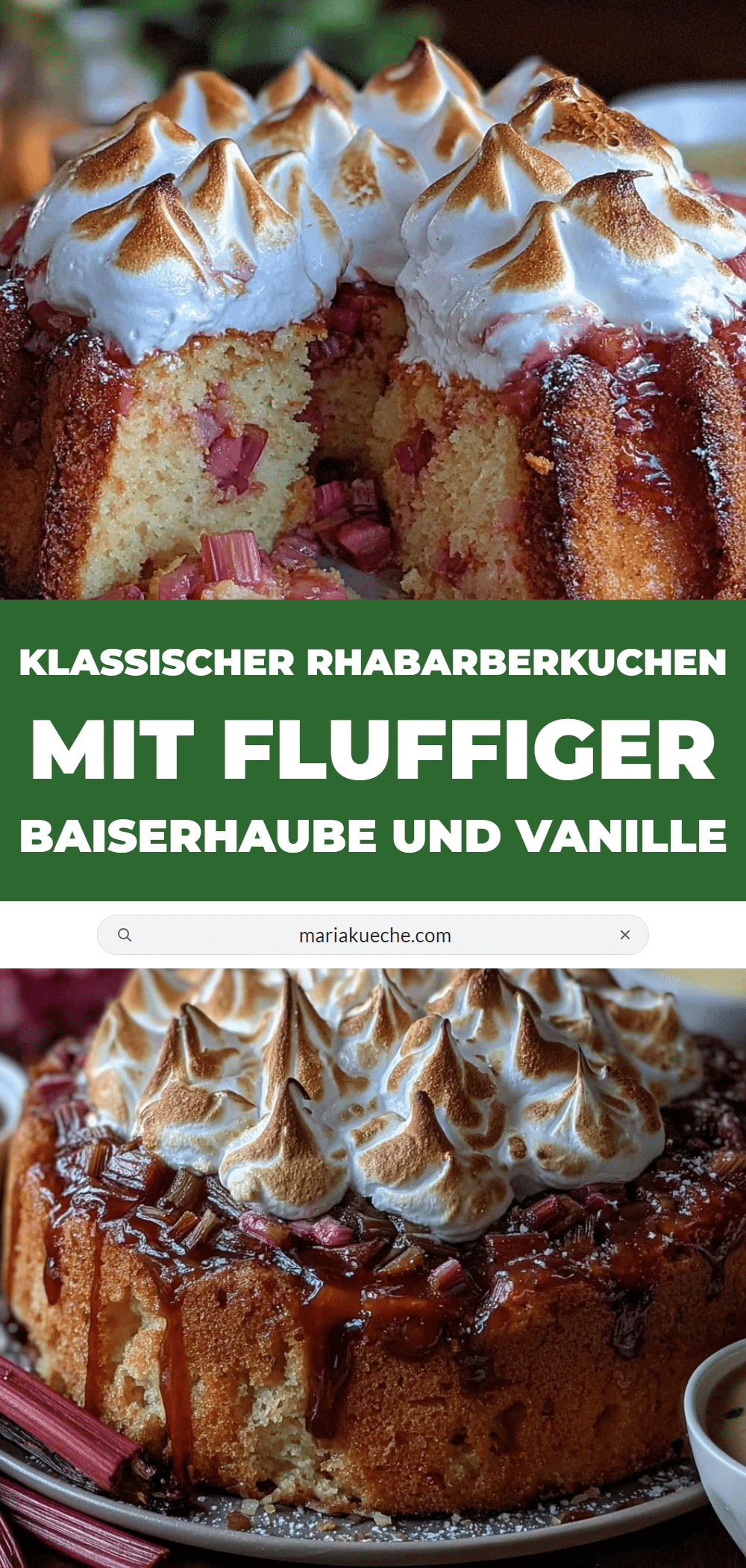 klassischer rhabarberkuchen mit baiserhaube recipe