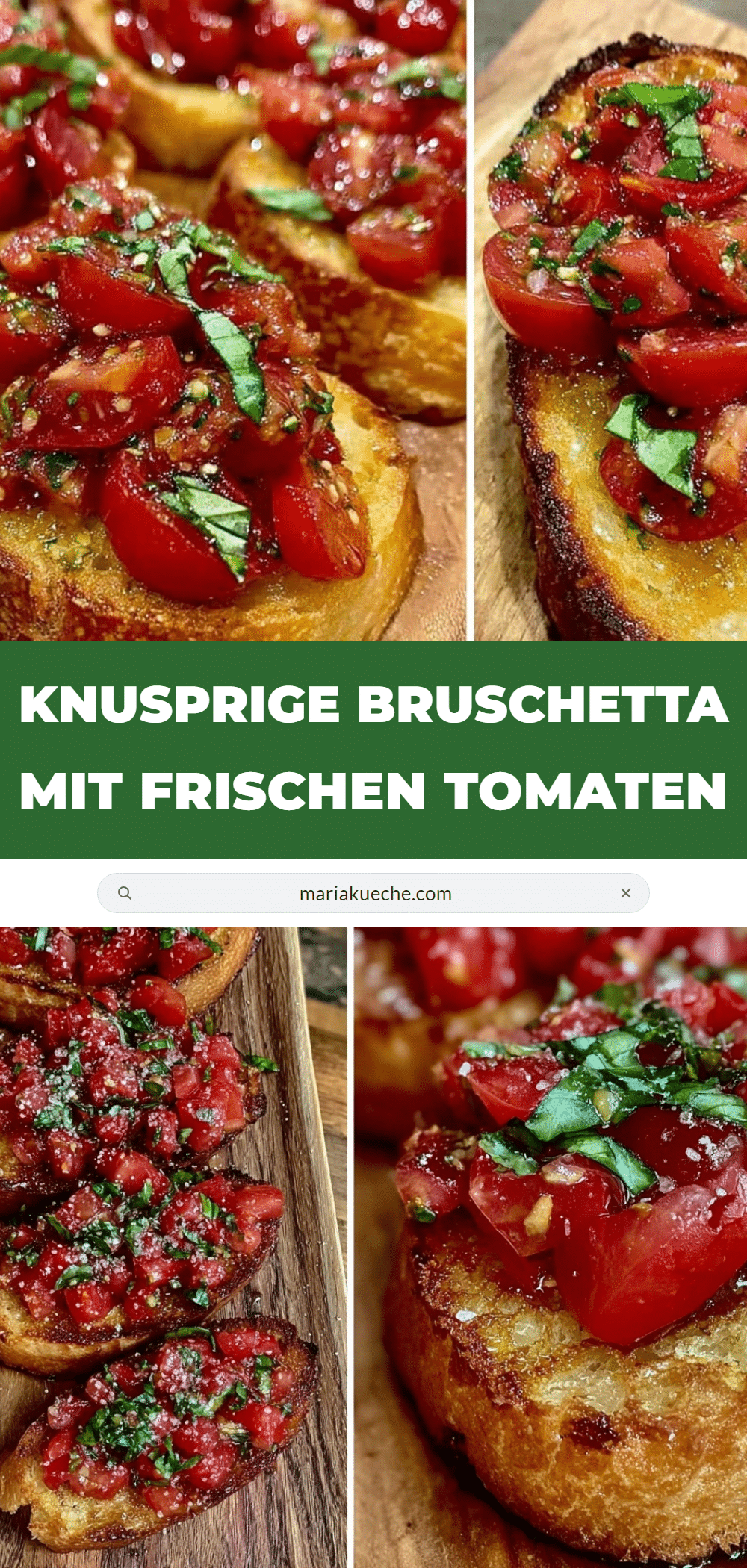 knusprige Bruschetta mit frischen Tomaten recipe