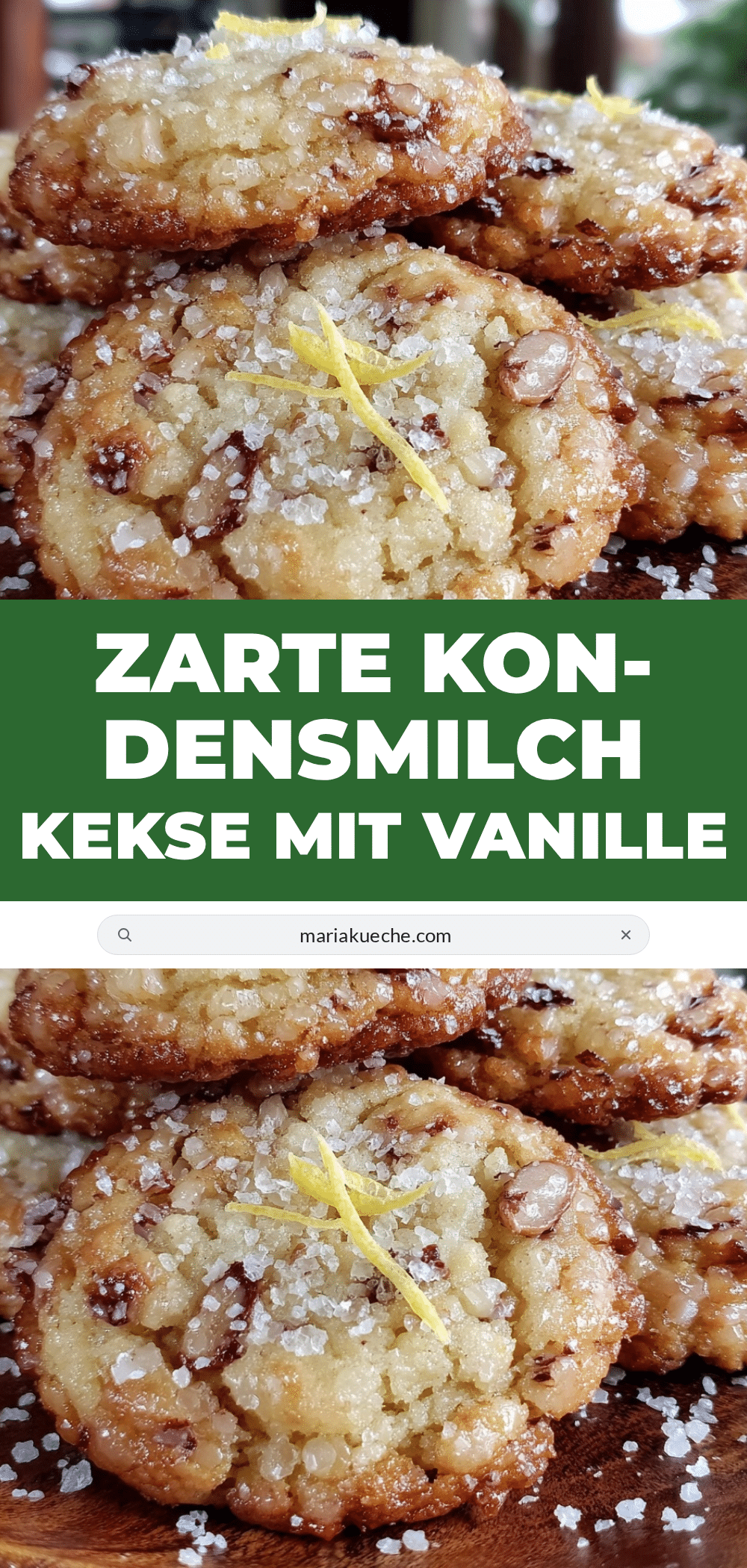 Kondensmilch-Kekse Vanille Zitronenschale recipe