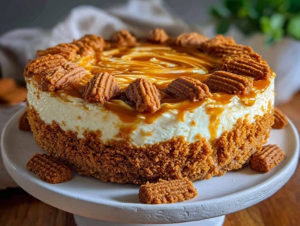 Lotus-Biscoff-Käsekuchen ohne Backen - featured image