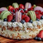 Number-Cake mit frischen Beeren und Macarons - featured image