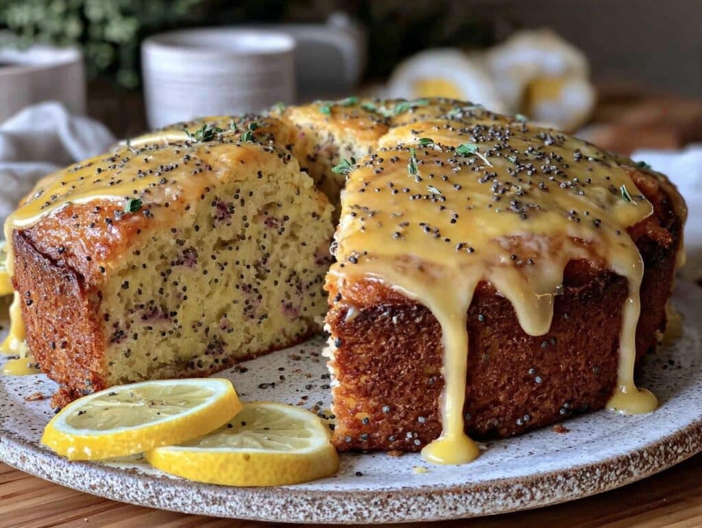 Pfingst-Brunch-Kuchen mit Zitrone und Mohn - featured image