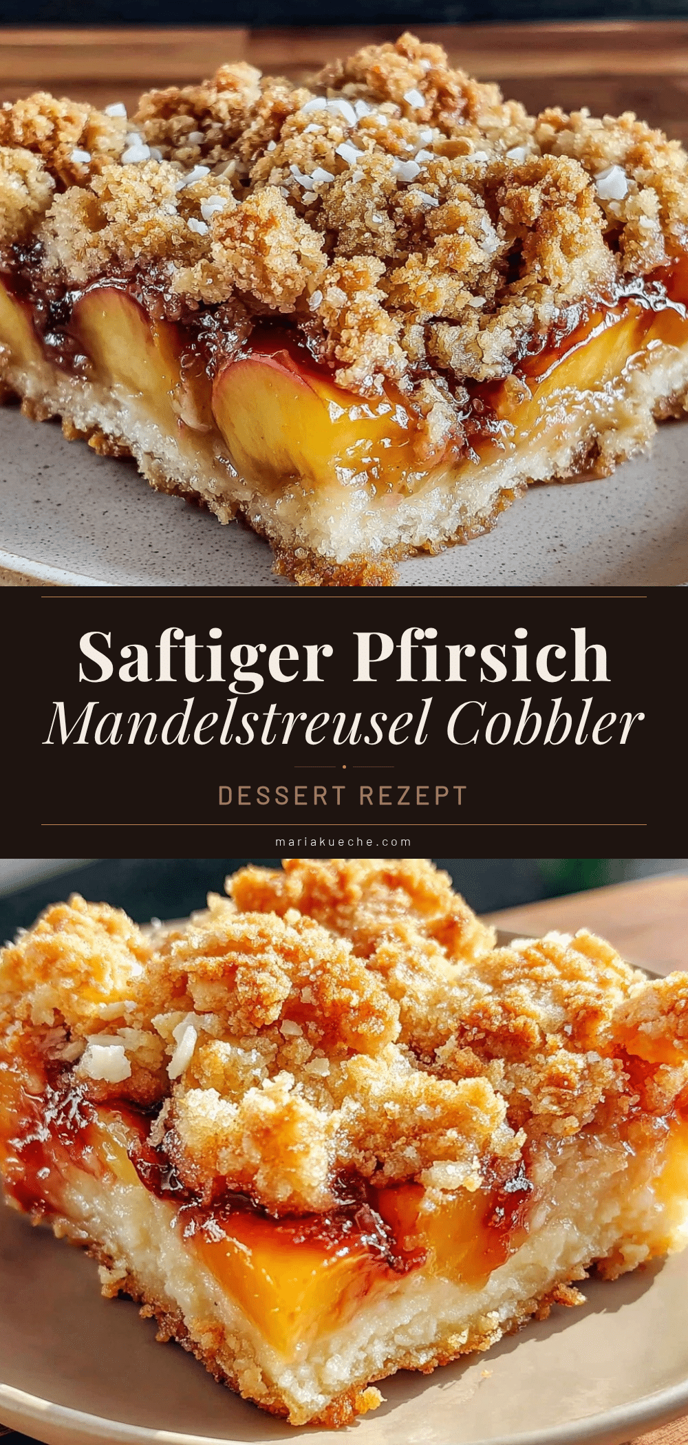 Pfirsich-Mandelstreusel-Cobbler recipe