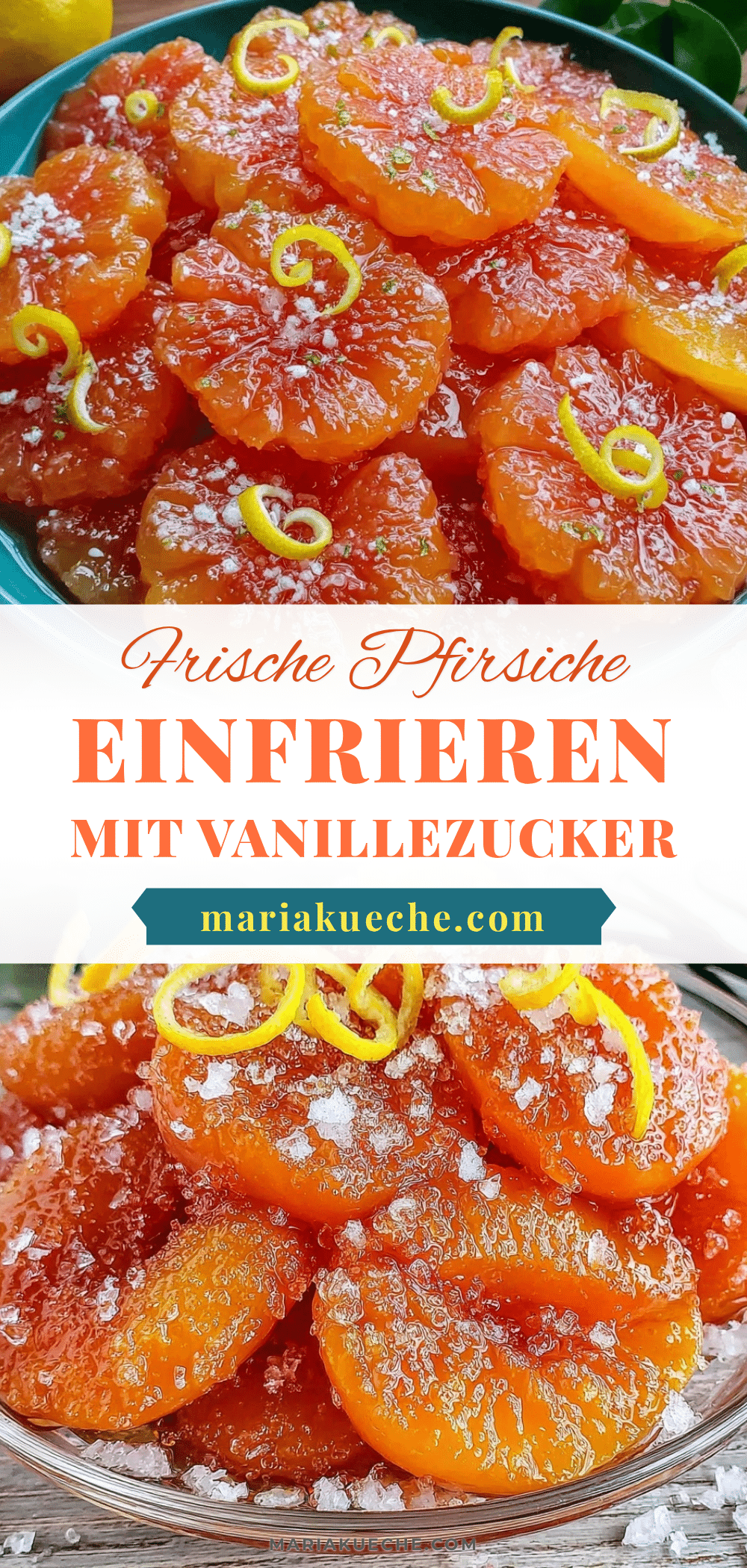 Pfirsiche einfrieren mit Vanillezucker recipe