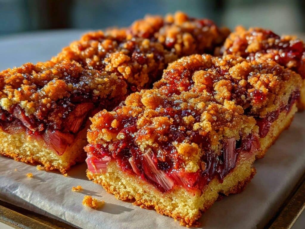 Rhabarber-Streuselkuchen vom Blech - featured image