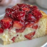 schneller Erdbeerkuchen mit Vanillepudding - featured image