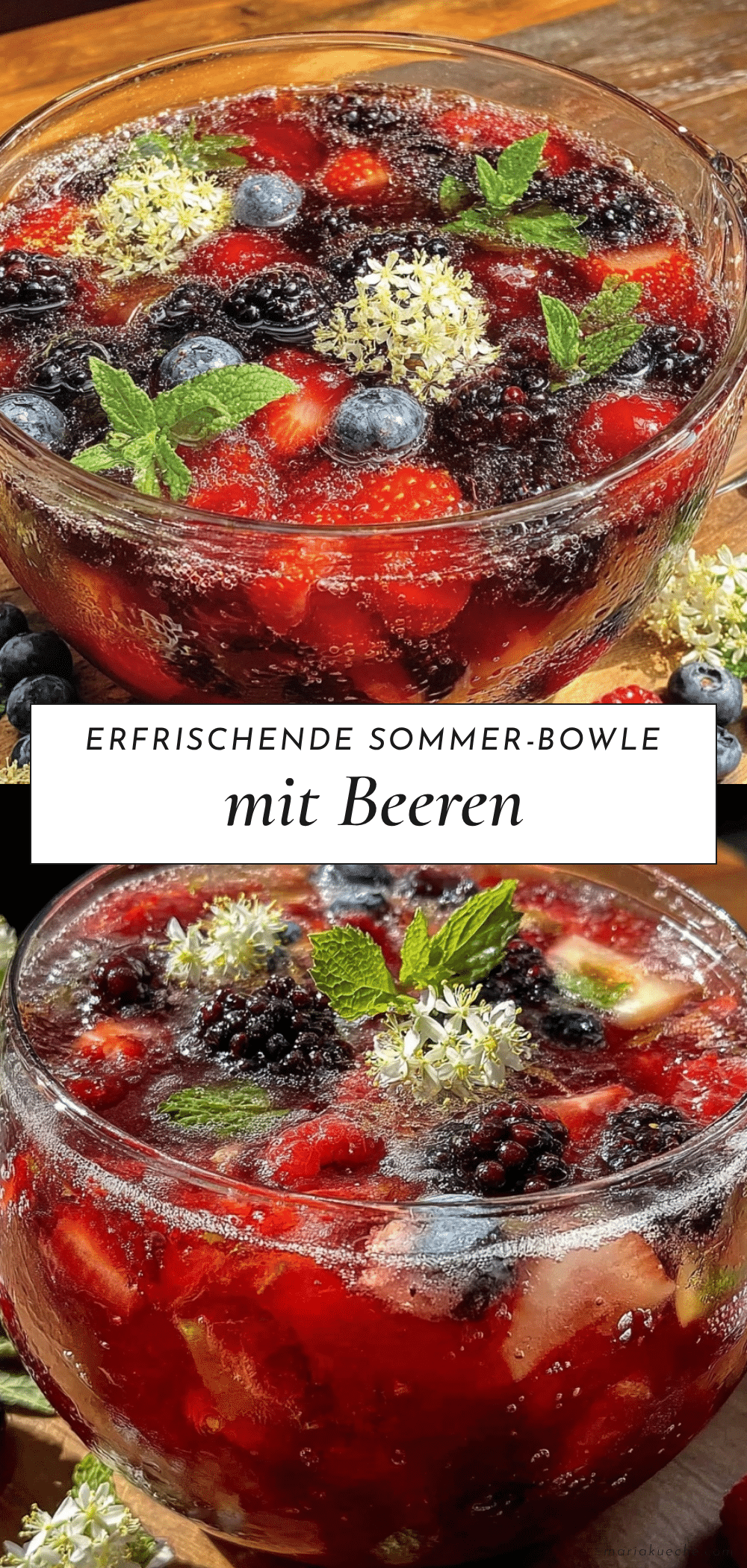 Sommer-Bowle mit Beeren und Holunderblüte recipe
