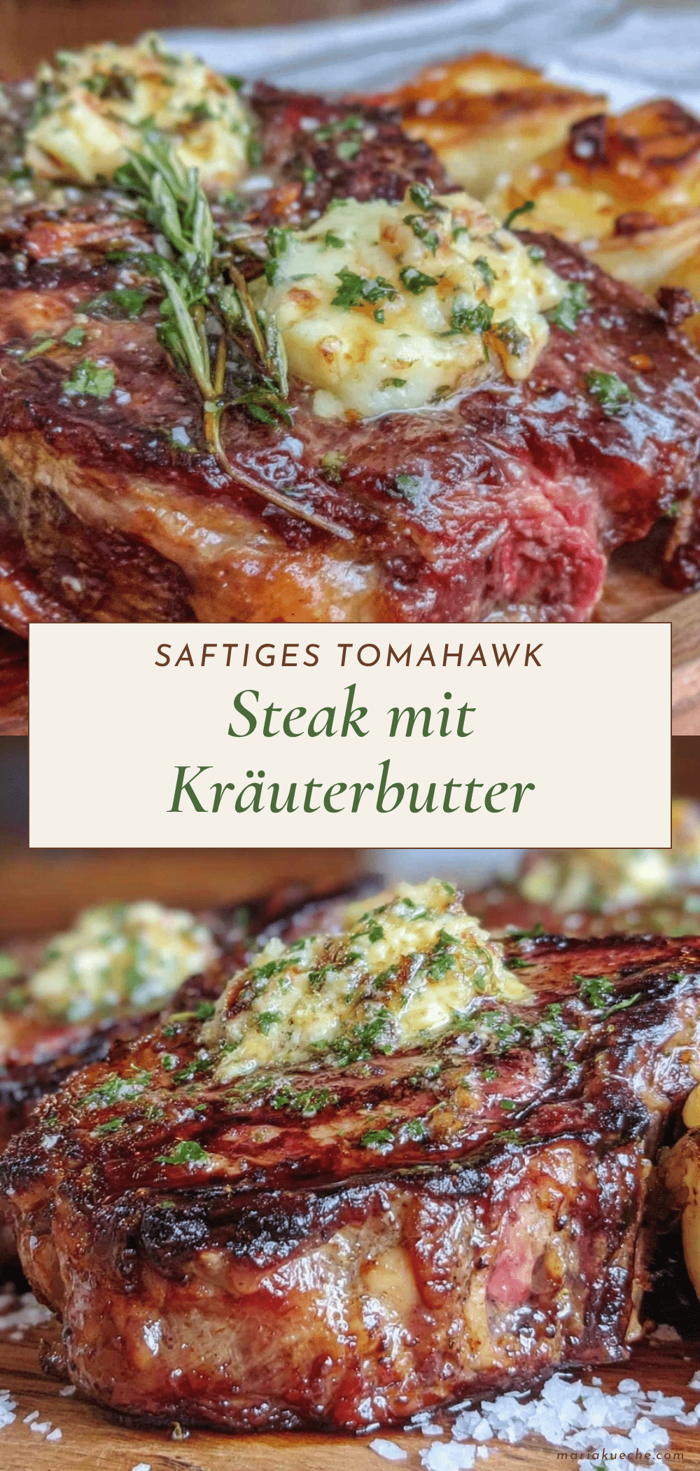 Tomahawk Steak mit Kräutermarkbutter recipe