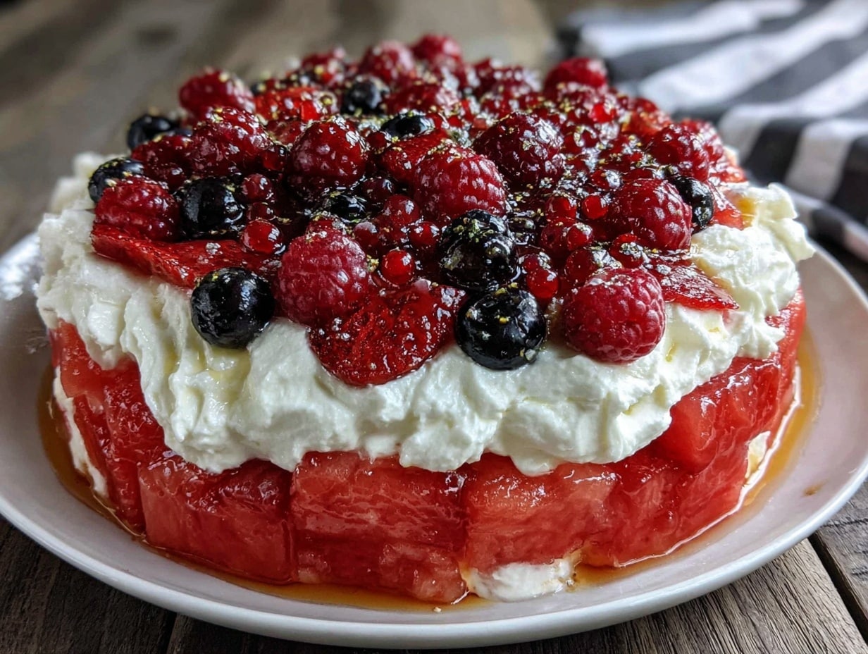 Wassermelonen-Torte preparation steps