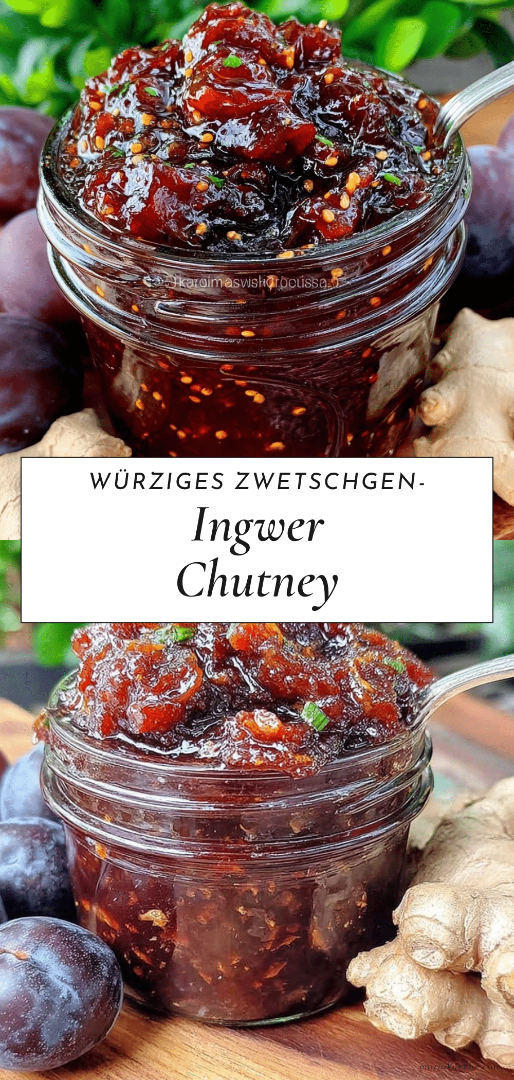 Zwetschgen-Ingwer-Chutney recipe