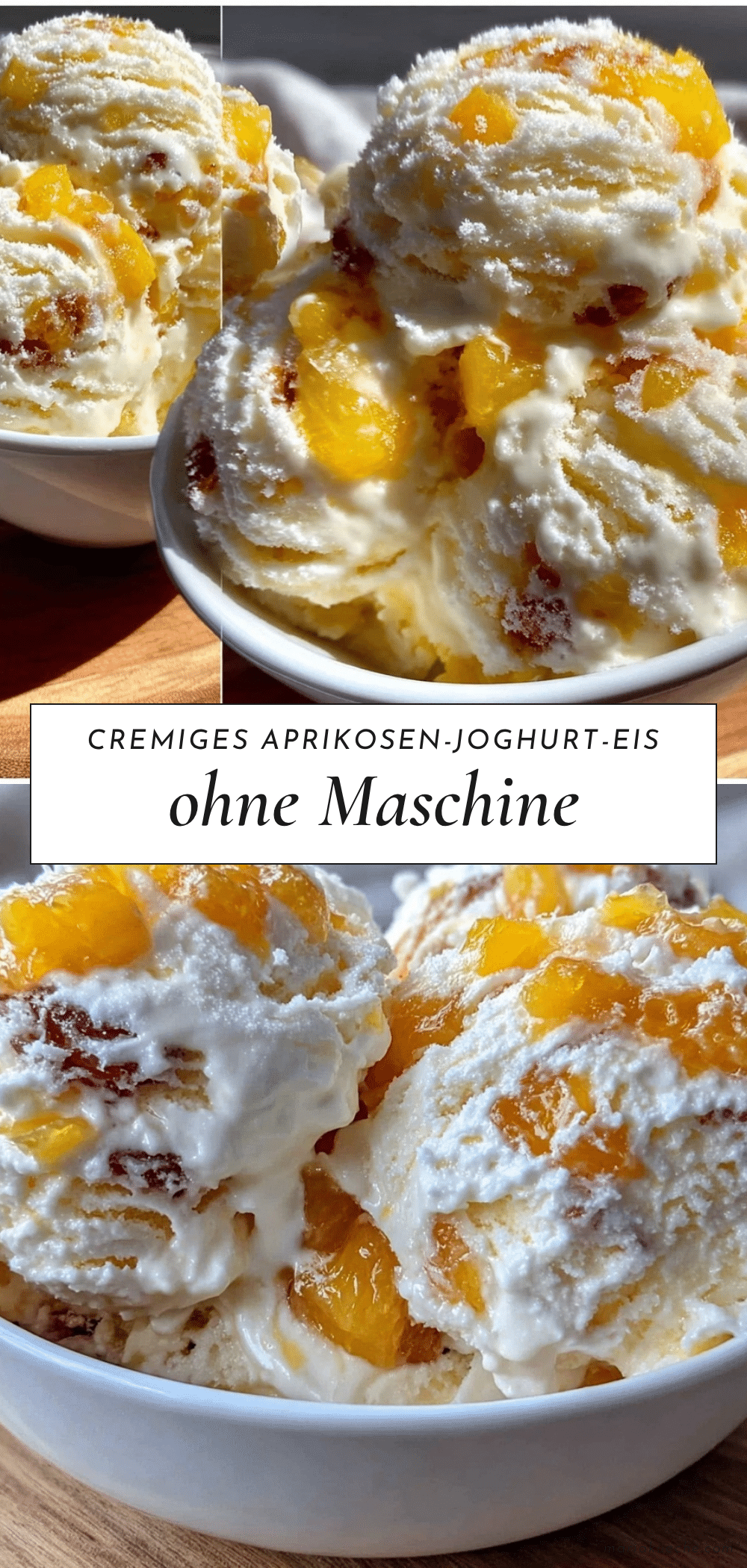 Aprikosen-Joghurt-Eis ohne Maschine recipe