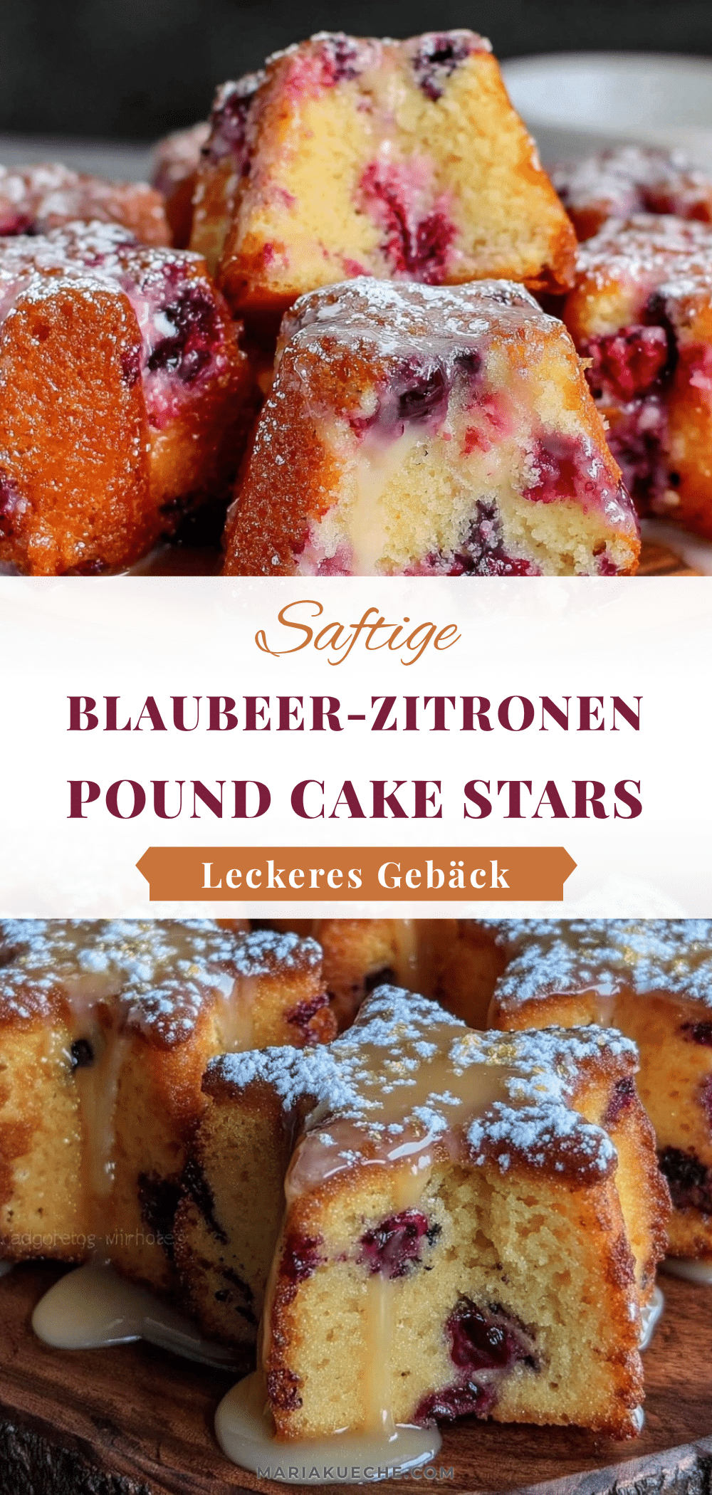 Blaubeer-Zitronen Pound Cake recipe