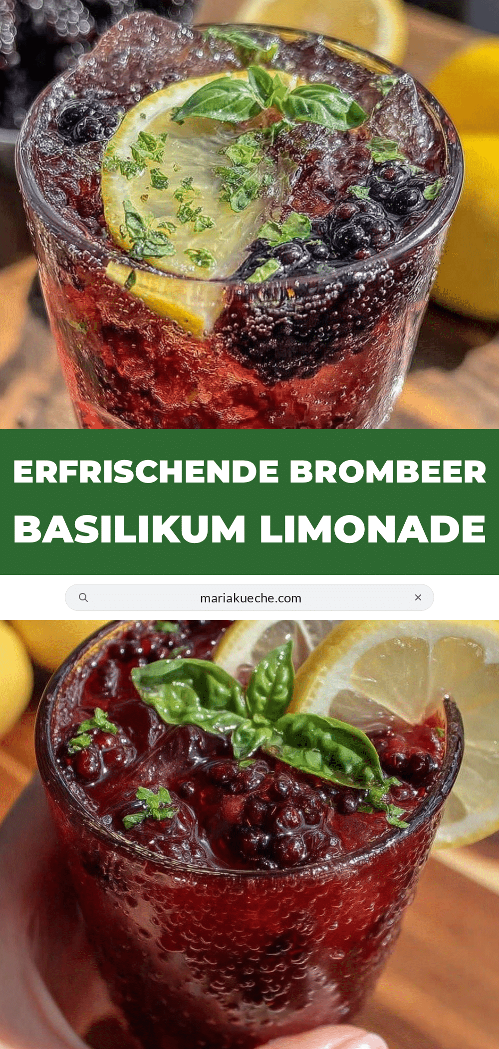 Brombeer Basilikum Limonade recipe