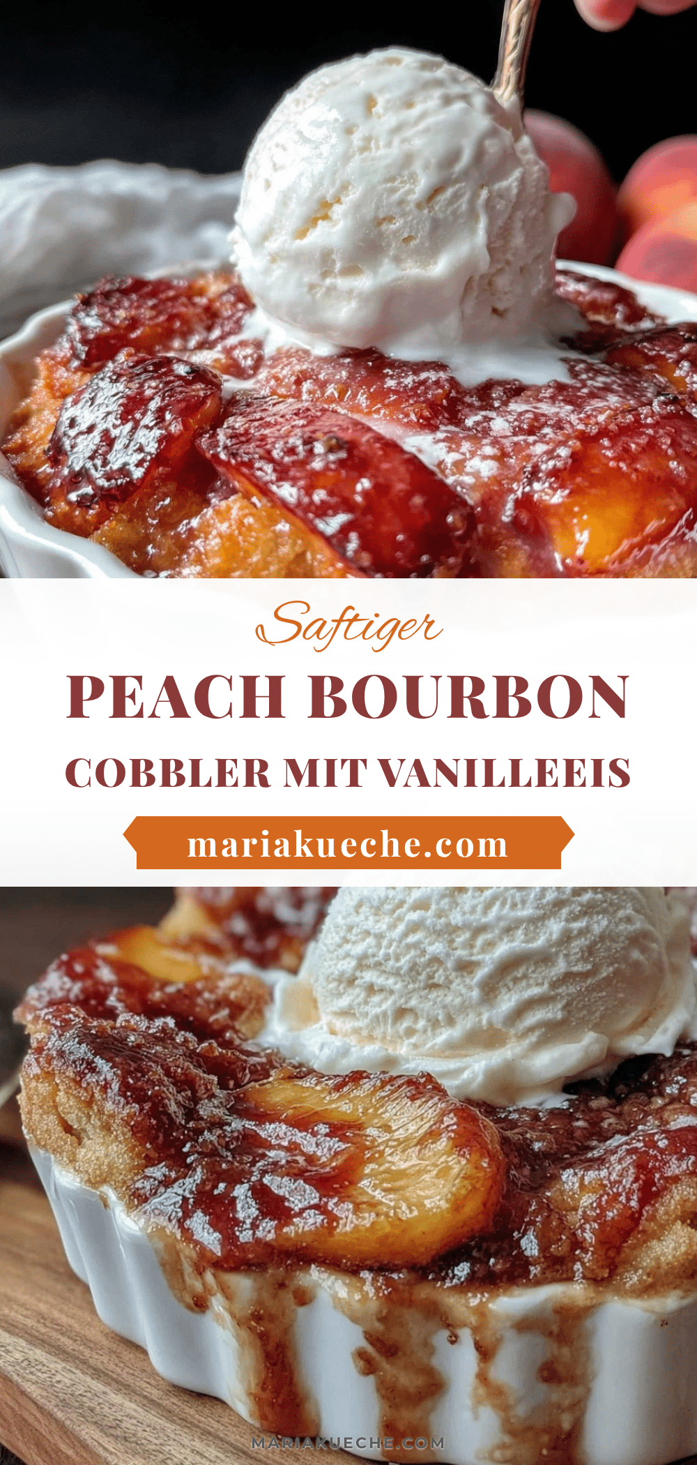 Cozy Peach Bourbon Cobbler recipe