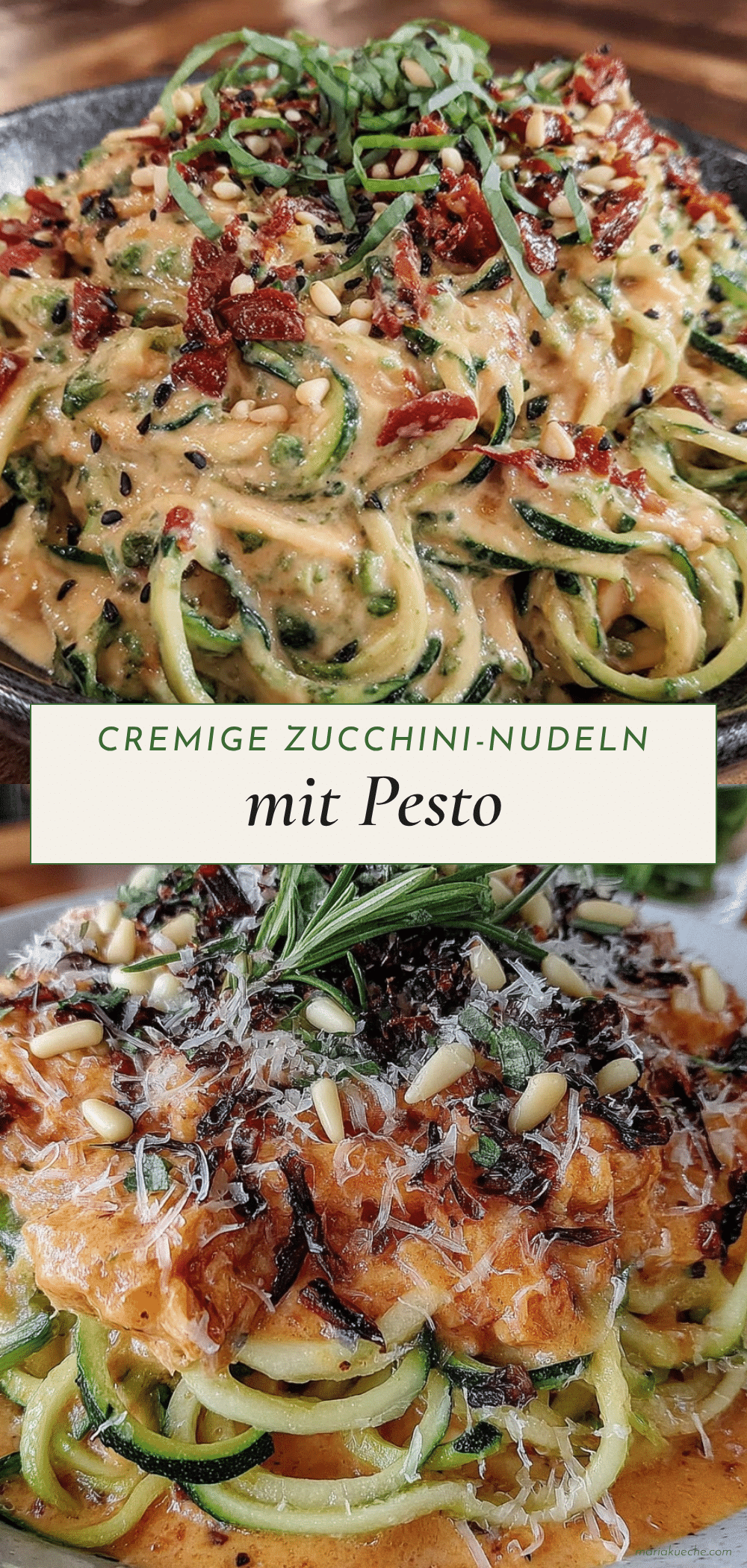 cremige Zucchini-Nudeln mit Pesto recipe