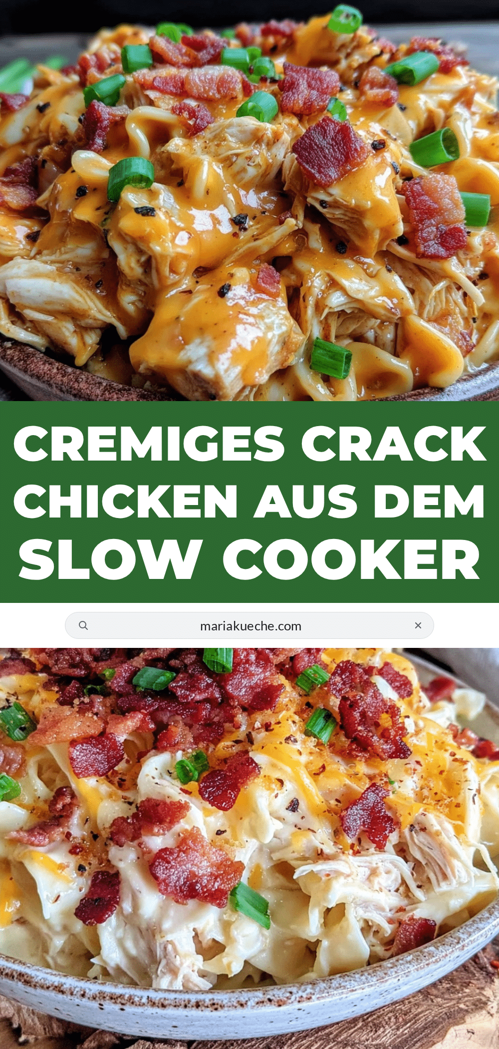 cremiges Crack Chicken Slow Cooker recipe