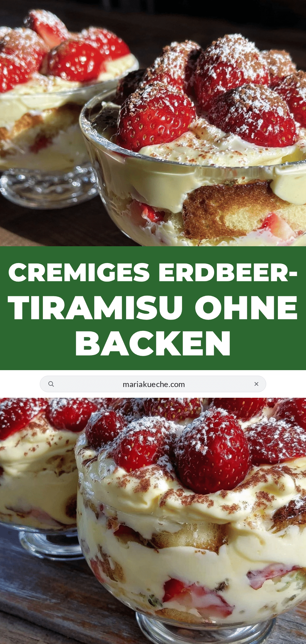 cremiges Erdbeer-Tiramisu ohne Backen recipe