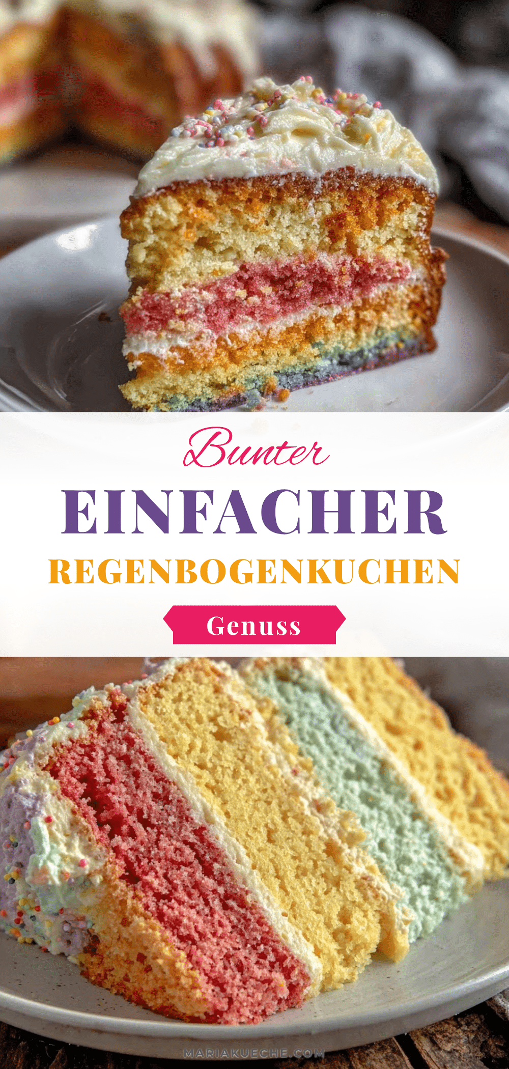 einfacher regenbogenkuchen recipe
