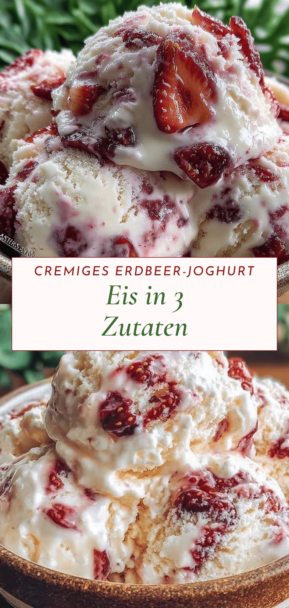 Erdbeer-Joghurt-Eis ohne Eismaschine recipe