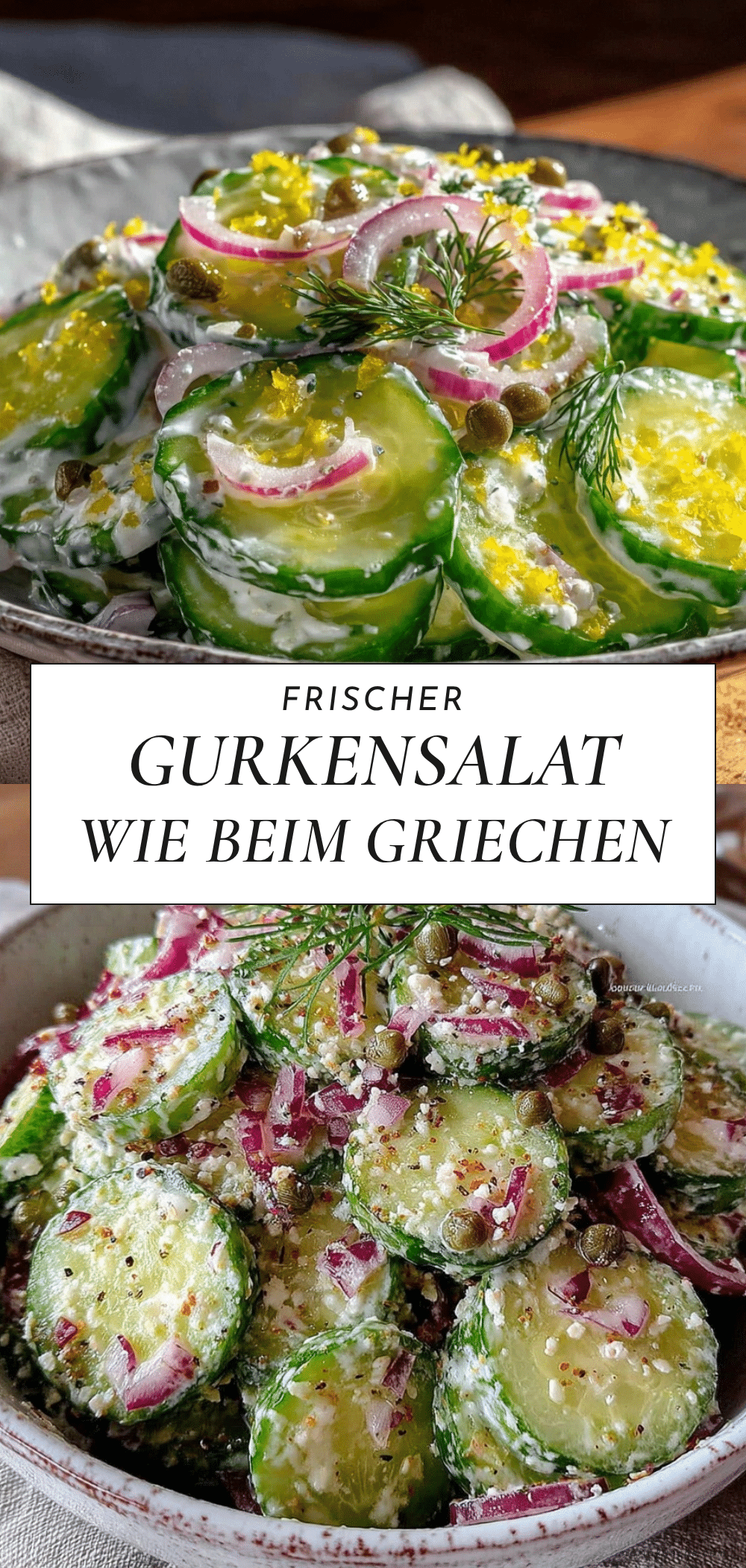 frischer gurkensalat wie beim griechen recipe