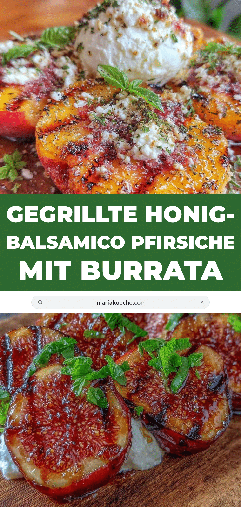 gegrillte honig-balsamico pfirsiche mit burrata recipe