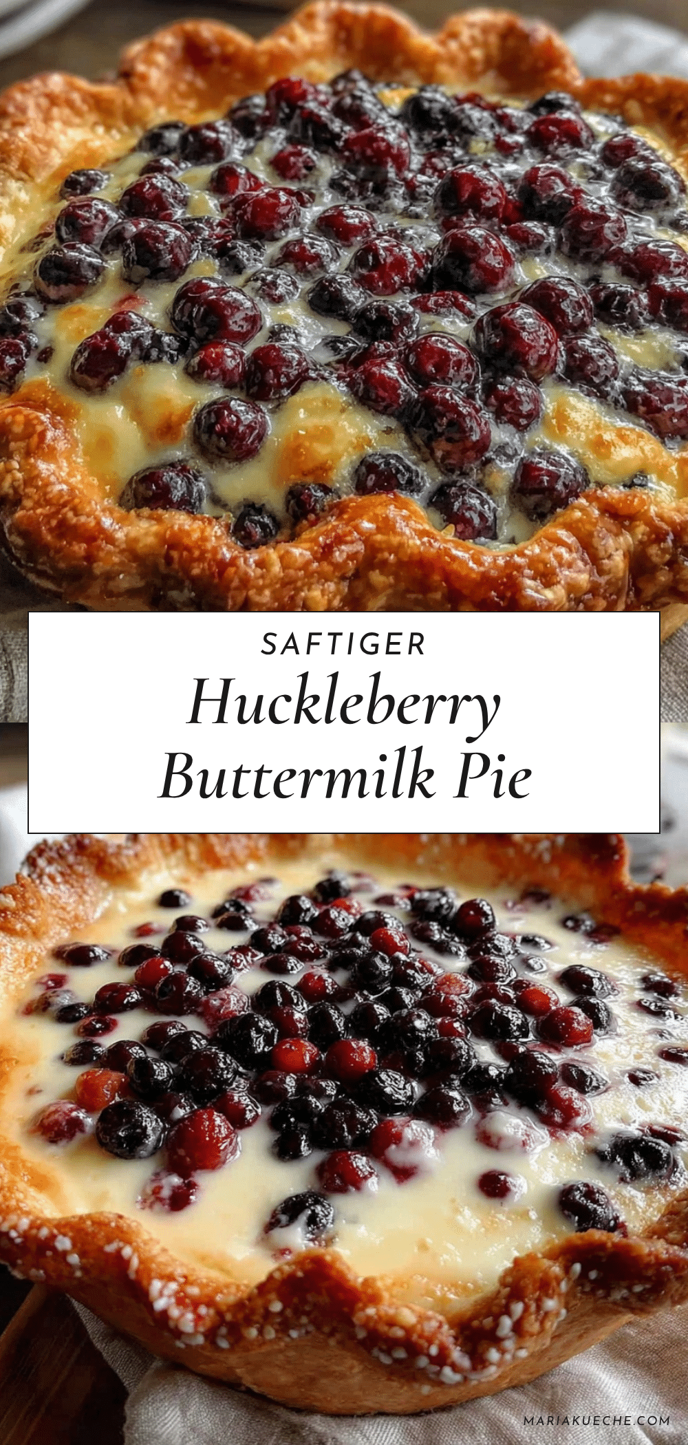 Huckleberry Buttermilk Pie recipe