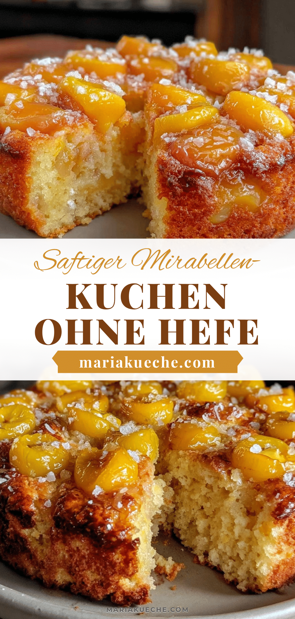 Mirabellen-Kuchen ohne Hefe recipe