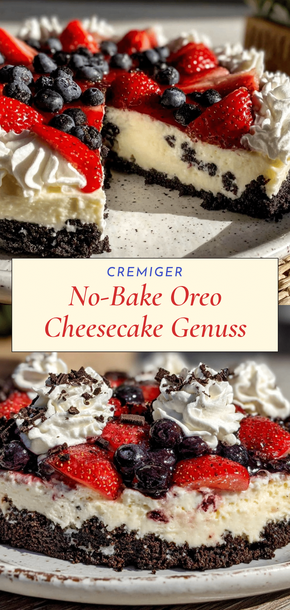 No-Bake Oreo Cheesecake recipe