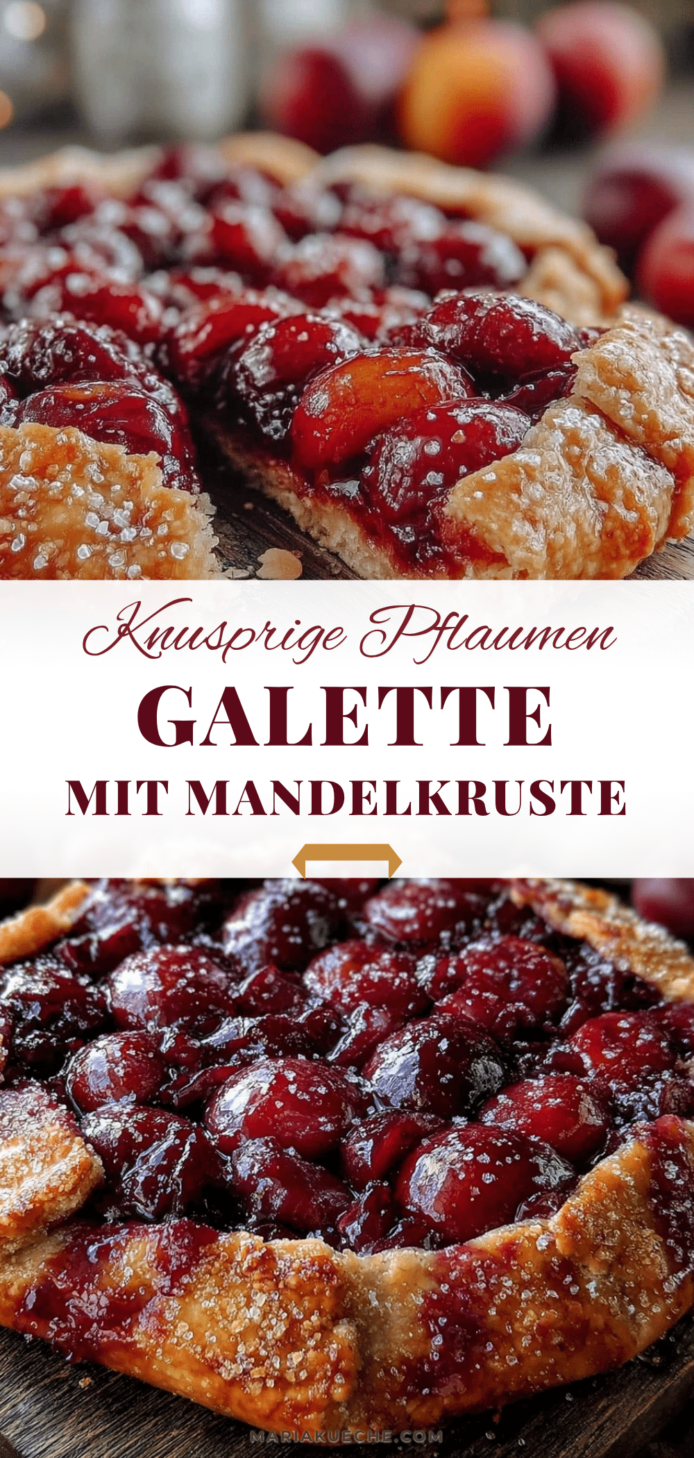 Pflaumen Galette mit Mandelkruste recipe