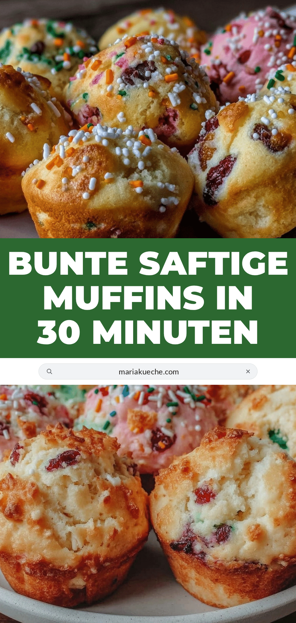 schnelle bunte Muffins für Kinder recipe