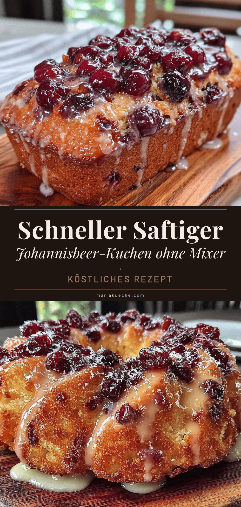 schneller saftiger Johannisbeer-Kuchen ohne Mixer recipe