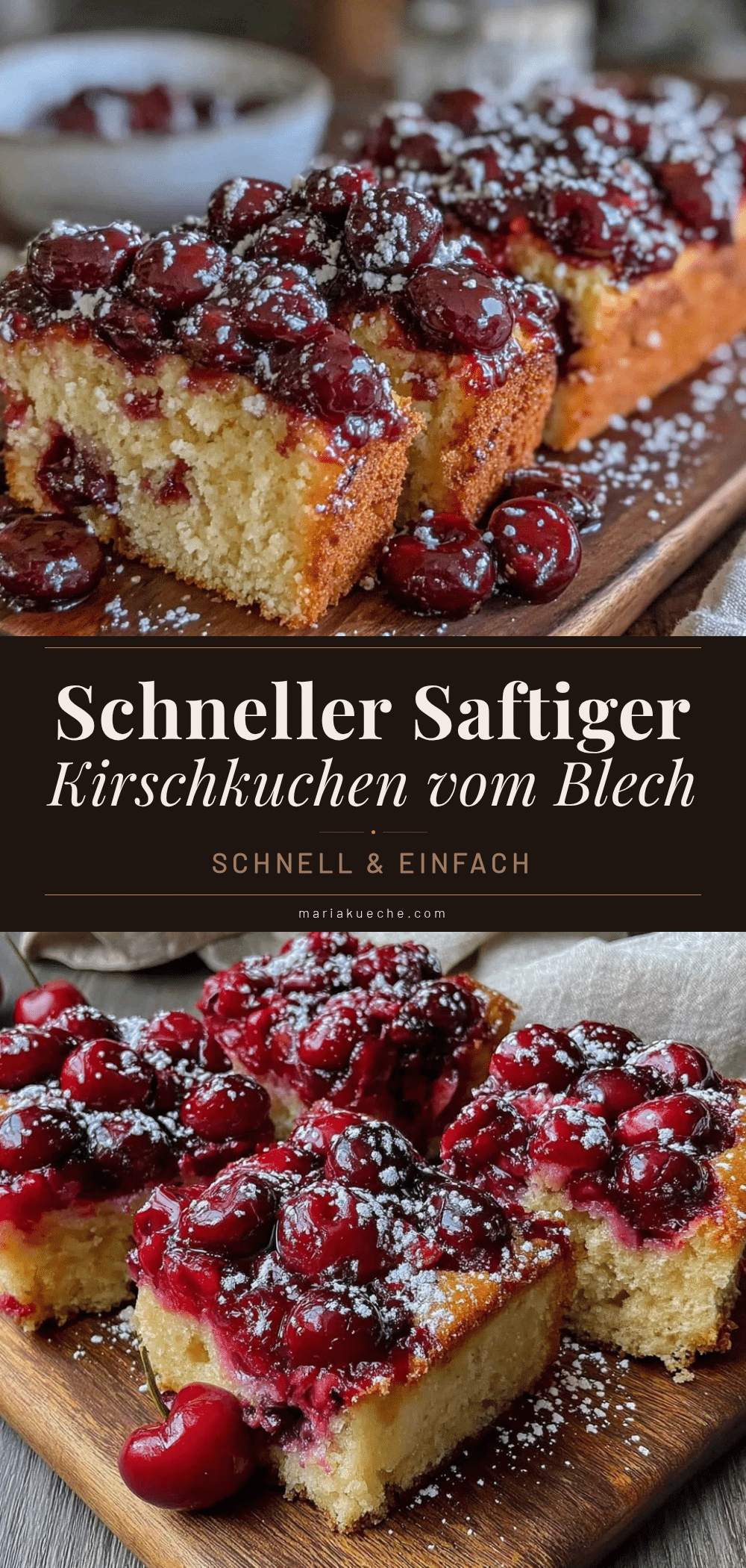 schneller saftiger Kirschkuchen vom Blech recipe
